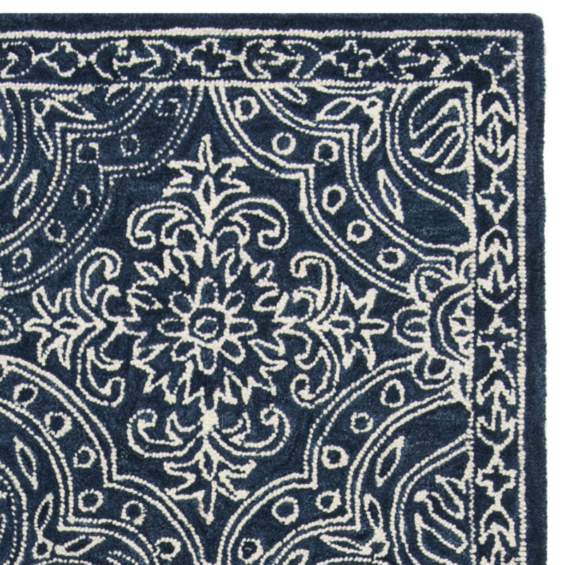 Lauren Ralph Lauren Etienne HandTufted Wool Navy/Ivory Area Rug